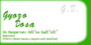 gyozo dosa business card
